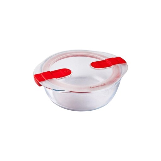 Caserola rotunda, cu capac, sticla termorezistenta, 18cm/1L, "Cook&amp;Heat" - Pyrex