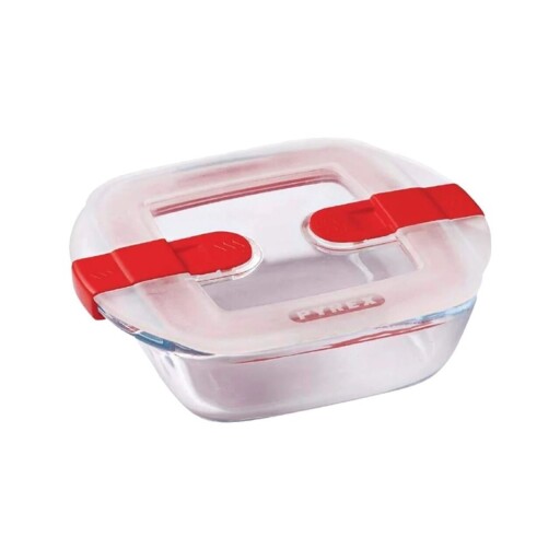 Caserola patrata, cu capac, sticla termorezistenta, 25x22cm/2,2L, "Cook&amp;Heat" - Pyrex