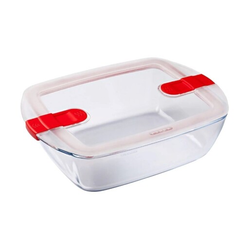Caserola dreptunghiulara, cu capac, sticla termorezistenta, 28x20cm/2,5L, "Cook&amp;Heat" - Pyrex