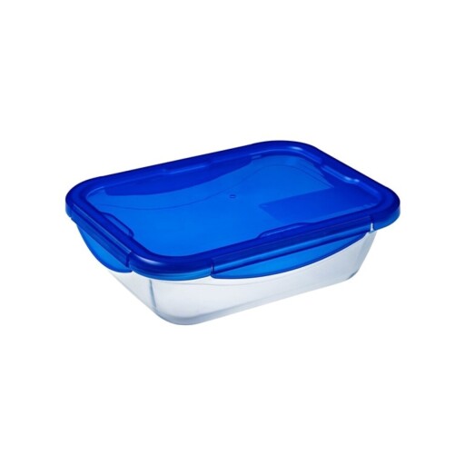Caserola dreptunghiulara, cu capac etans, sticla termorezistenta, 20x15cm/0,8L, "Cook&amp;Go" - Pyrex