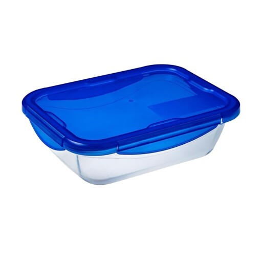 Caserola dreptunghiulara, cu capac etans, sticla termorezistenta, 25x19cm/1,9L, "Cook&amp;Go" - Pyrex