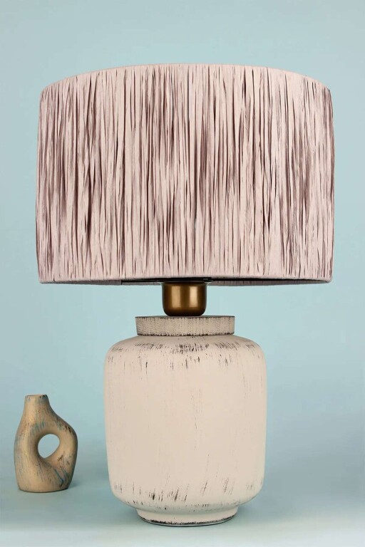 Lampa de masa, Opviq, 687HMY2492, Ecru / Crem