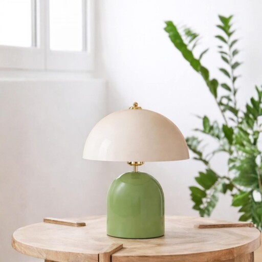 Lampa de masa, Opviq, 780SGN2174, Mentă / Cremă
