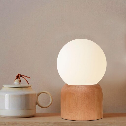 Lampa de masa, Opviq, 780SGN4703, Bej/Alb