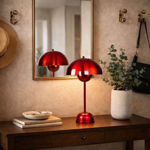 Lampa de masa, Opviq, 892OPV2237, Rosu