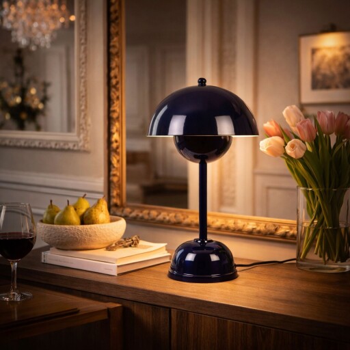 Lampa de masa, Opviq, 892OPV2244, Albastru navy