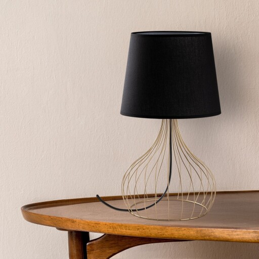 Lampa de masa, Opviq, 892OPV2572, Aur/Negru