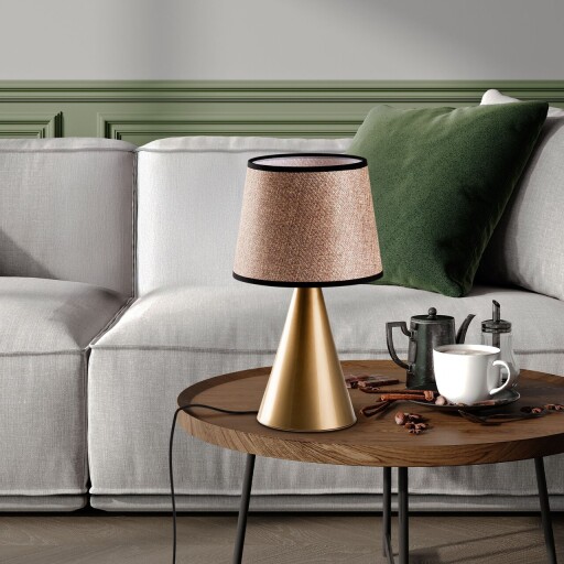 Lampa de masa, Opviq, 892OPV2599, Aur / Bej