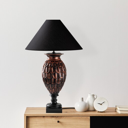 Lampa de masa, Opviq, 897TNL1106, Maro / Negru
