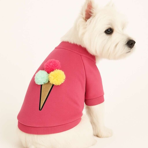 Hanorac pentru câini, Paws &amp; Whiskers, Pinkicecreamsweat, Roz