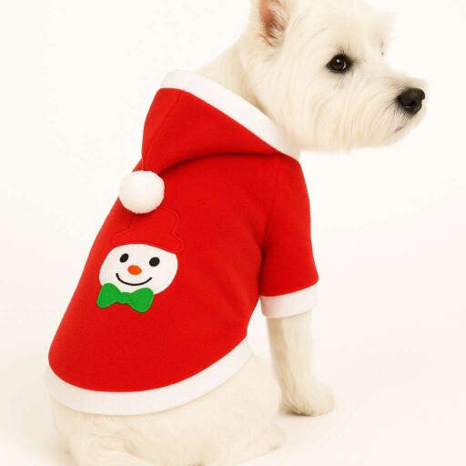 Hanorac pentru câini, Paws &amp; Whiskers, Redsnowmansweat, Rosu