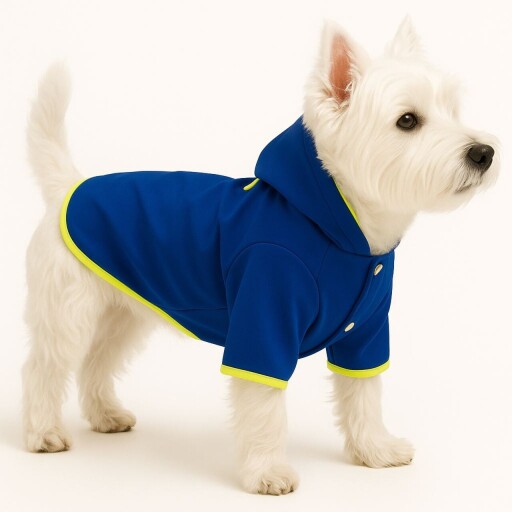 Hanorac pentru câini, Paws &amp; Whiskers, Softshellroyalblueraincoat, Albastru