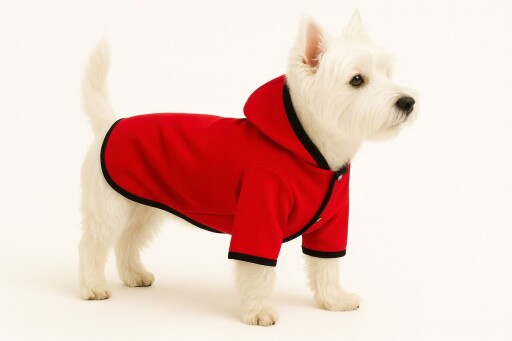 Hanorac pentru câini, Paws &amp; Whiskers, Sofshellredraincoat, Rosu