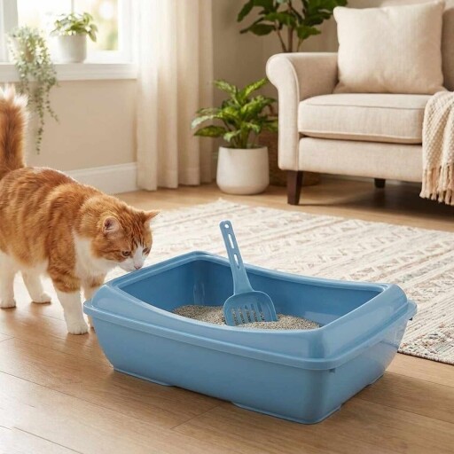 Litiera pentru pisici, Paws &amp; Whiskers, 5091-3, Albastru