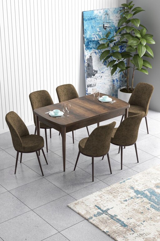Set masa extensibila si scaune, Hanah Home, Han, Baroc / Maro