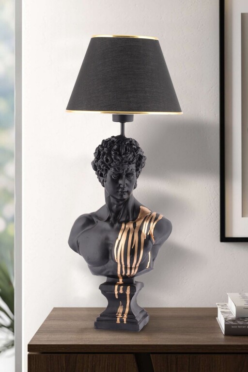 Lampa de masa, Opviq, 390FLH2246, Negru