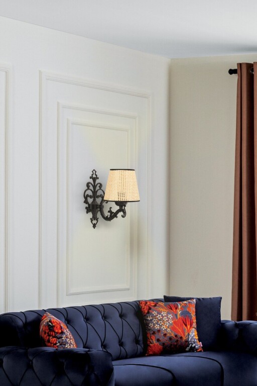 Aplica de perete, Opviq, 390FLH2331, Negru / Stejar