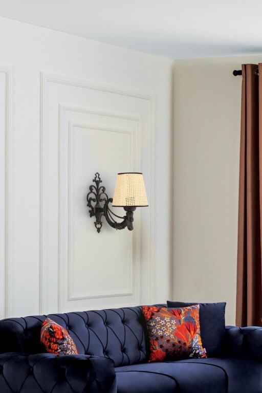 Aplica de perete, Opviq, 390FLH2343, Natural/Negru