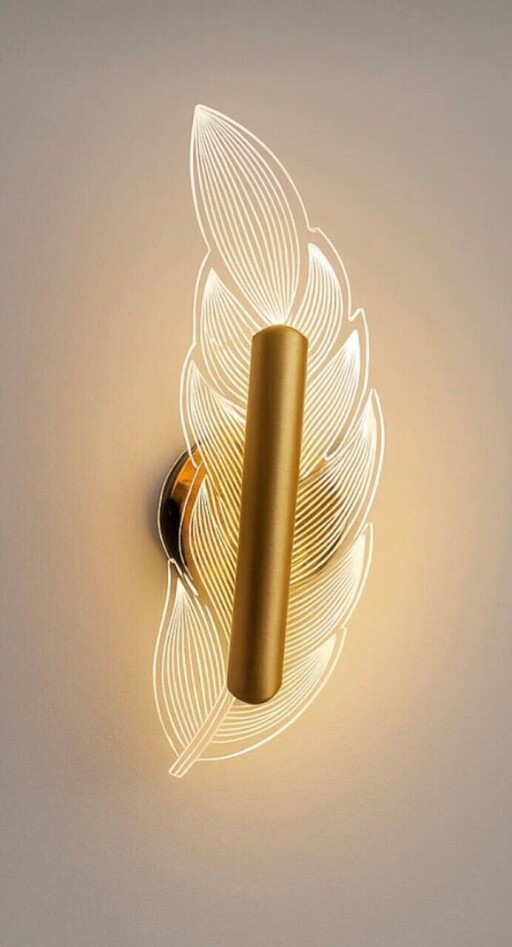 Aplica de perete, Opviq, 751ARL1148, Metal, Auriu / Transparent