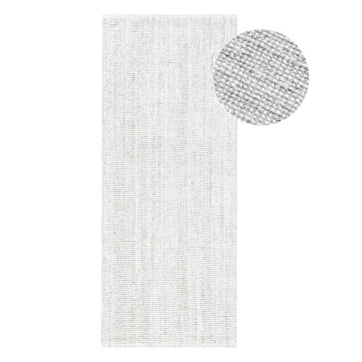 Covor tip traversă gri deschis reversibil/țesut manual din iută 80x200 cm Bouclé Jaipur – Hanse Home