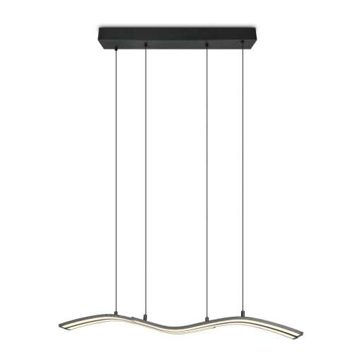 Lustră negru-mat LED cu control prin telecomandă/cu intensitate reglabilă din metal Spider – Trio Select