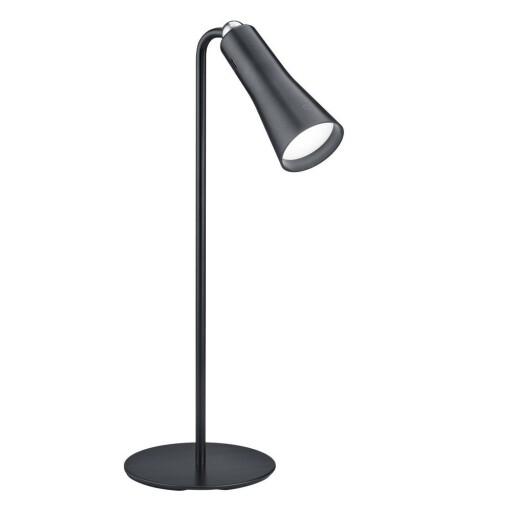 Veioză negru-mat LED din metal (înălțime 36 cm) Maxi – Reality