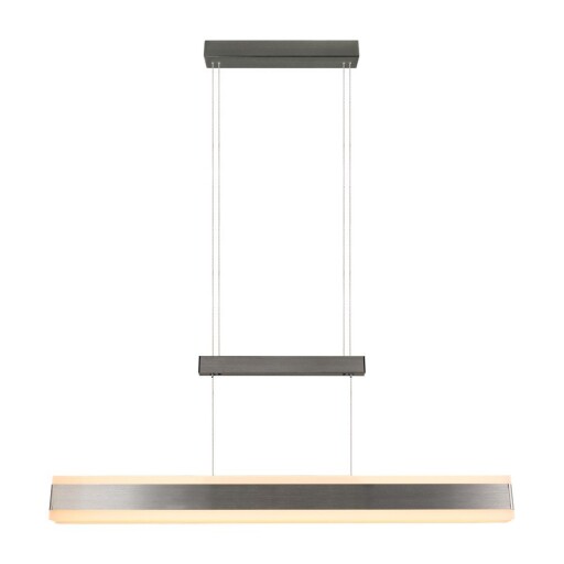 Lustră argintiu-mat LED cu abajur din metal Arcola – Trio