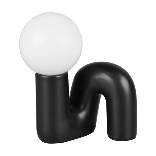 Veioză neagră din ceramică (înălțime 21,5 cm) Quinn – Reality