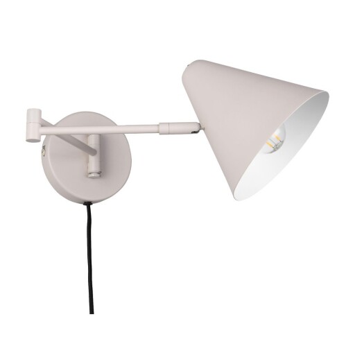 Aplică de perete fildeș cu structură flexibilă cu alimentare la priză ø 15 cm Cosima – Trio