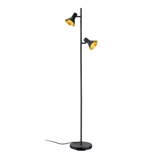 Lampadar negru cu abajur din metal (înălțime 144 cm) Nina – Reality