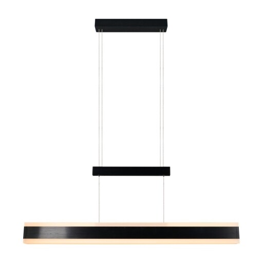 Lustră negru-mat LED cu abajur din metal Arcola – Trio
