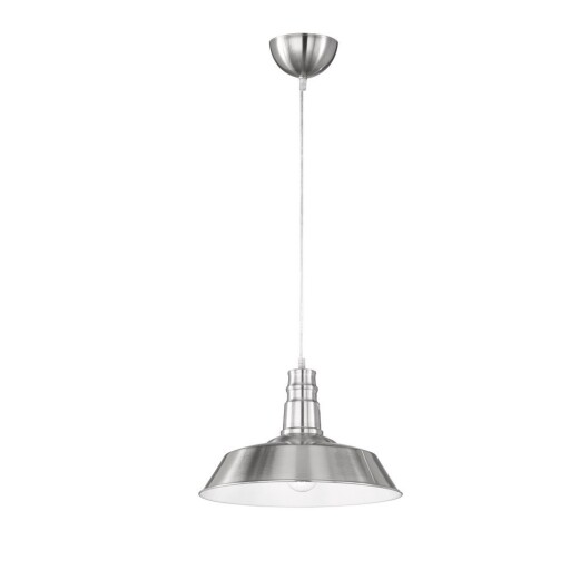 Lustră argintiu-mat din metal cu abajur din metal ø 36 cm Will – Reality