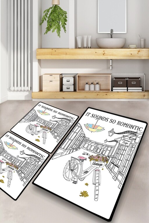 Set covorase de baie, L'essentiel Maison, It Sounds So Romantic, Poliester, Multicolor