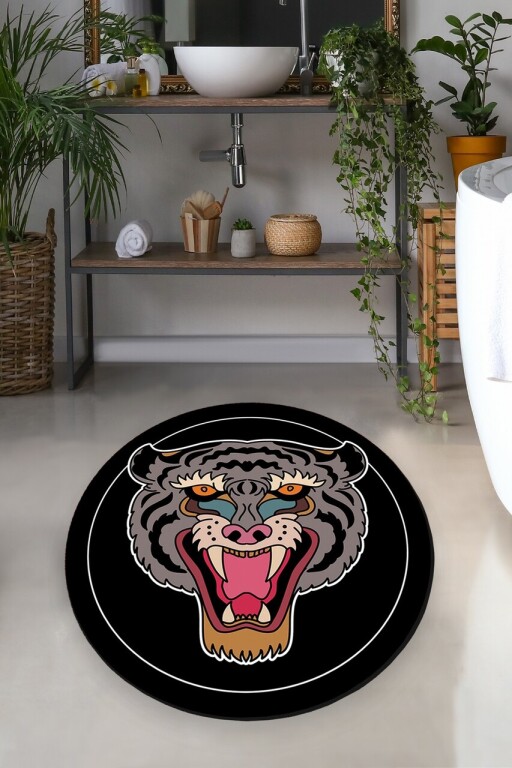 Covoras de baie, L'essentiel Maison, Black Woods 120, Poliester, Multicolor
