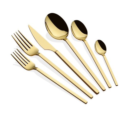Set tacamuri, Hermia, 645DRM1209, Inox, Acoperit cu titan PVD, Auriu
