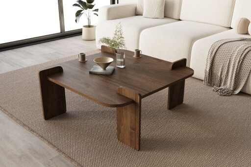 Masuta de cafea, Hanah Home, Wood, 90x35x90 cm, Maro