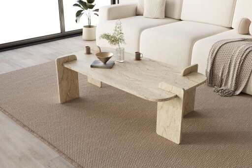 Masuta de cafea, Hanah Home, Lovge, 120x35x60 cm, Travertin