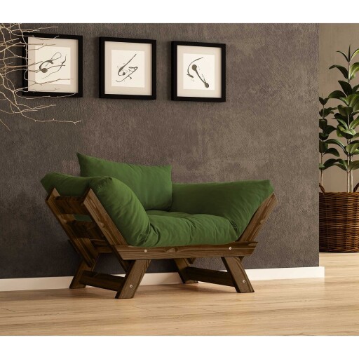 Fotoliu de gradina, Hanah Home, CPT8140-140, Nuc / Verde