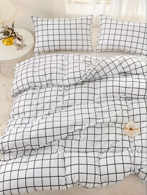 Lenjerie de pat dubla, L'essentiel Maison, Pled, Negru