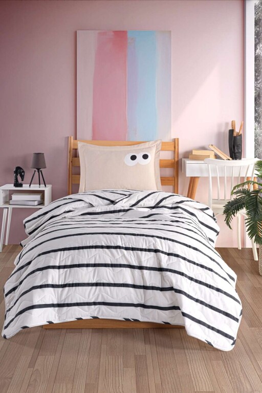 Set cuvertura Single 160x220 cm, 2 piese, L'essentiel Maison, Funny, Maro