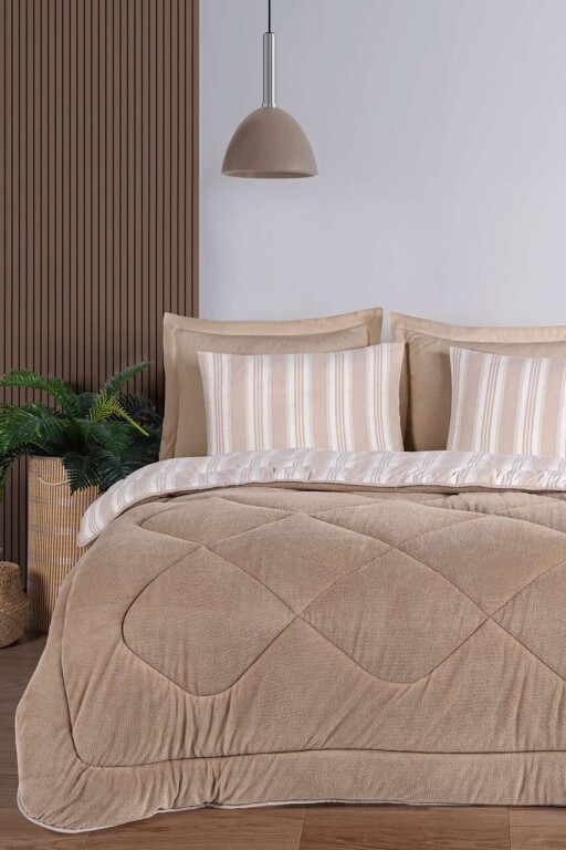 Set de dormit individual, L'essentiel Maison, Soft Line, Bej