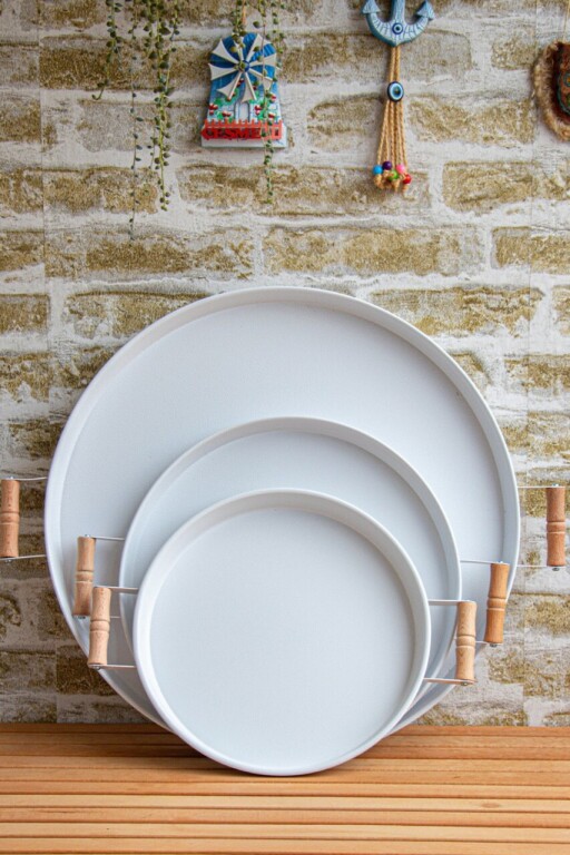 Set de tavi, Hermia, 289ALV1110, Dimensiune: 37 x 37 cm x 2 cm (1 bucată), Alb
