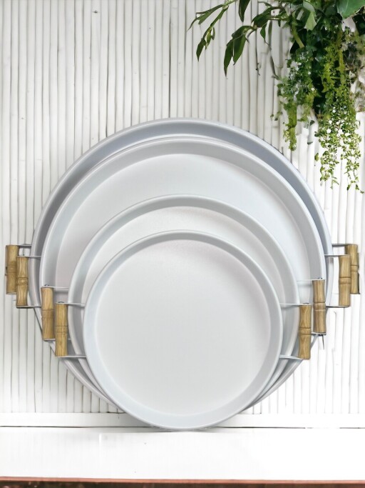 Set de tavi, Hermia, 289ALV1111, Dimensiune: 37 x 37 cm x 2 cm (1 bucată), Alb