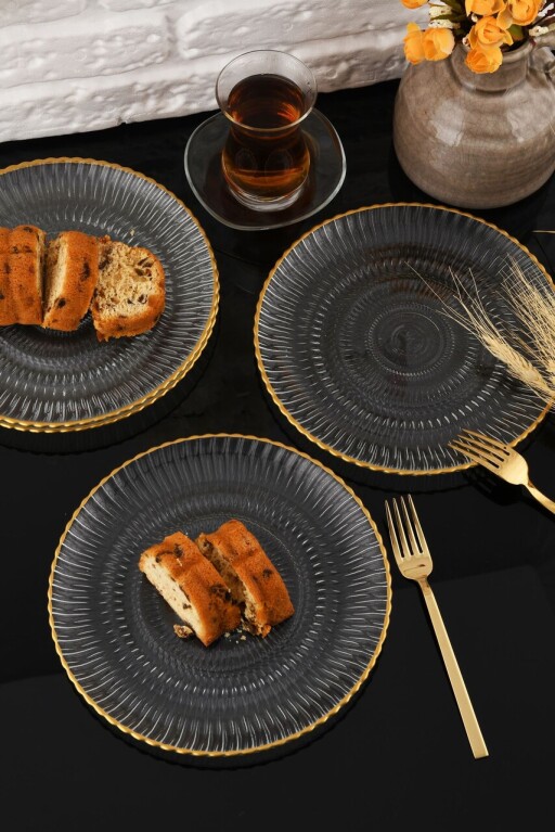 Set platouri servire desert, Hermia, 330SBL1102, Transparent