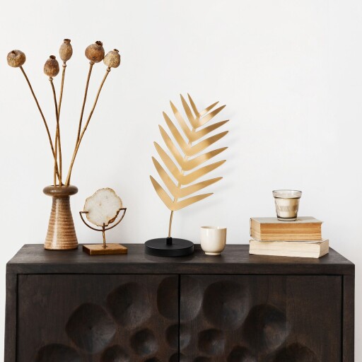 Decoratiune, Dm-004, 41x20x13 cm, Aur/Negru