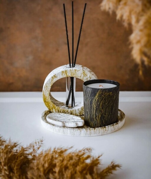 Set de lumanari, Ers1264, Auriu