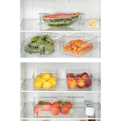 Set organizatoare frigider, Hermia, 964FRM3430, Dimensiune: 28 x 19,5 x 9 cm (1 bucată), Transparent