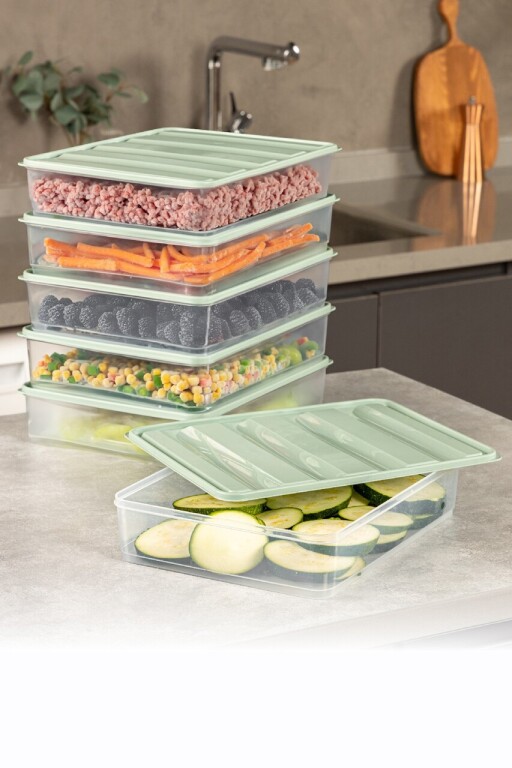 Set recipiente depozitare, Hermia, 964FRM5720, Verde menta