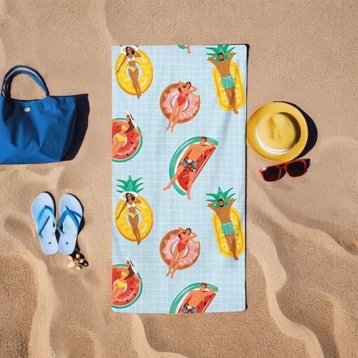 Prosop de plaja, L'essentiel Maison, BT20213006, 75x150 cm, Multicolor