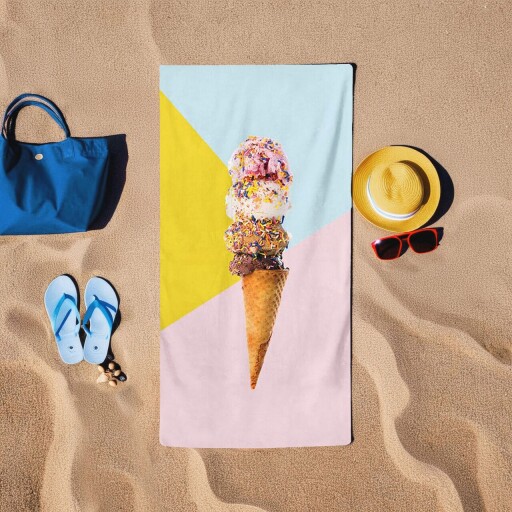 Prosop de plaja, L'essentiel Maison, BT20215017, 75x150 cm, Multicolor